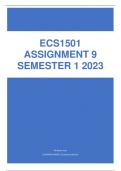 ECS1501 ASSIGNMENT 9 SEMESTER 1 2023