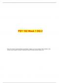 PSY 102 Week 1 DQ 2