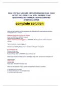 WGU C207 DATA DRIVEN DECISION MAKING FINAL EXAM LATEST 2023-2024 EXAM WITH 300 REAL EXAM QUESTIONS AND CORRECT ANSWERS (VERIFIED ANSWERS)A+GRADE