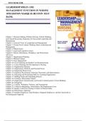 Test Bank Leadership Roles and Management Functions in Nursing 10th Edition Test Bank - All Chapters | Complete Guide 2023
