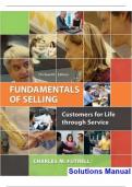 TEST BANK for Fundamentals of Selling Customers for Life through Service 13th Edition by Charles Futrell. (Complete Download). All Chapters 1- 17.