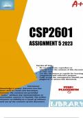 CSP2601 (COMPLETE ANSWERS) Assignment 5 2023 (796311)
