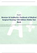 Exam Brunner & Suddarth's Textbook of Medical Surgical Nursing 15th Edition Hinkle Test Bank A nurse has been offered a position on an obstetric unit and has learned that the unit offers therapeutic abortions, a procedure that contradicts the nurs