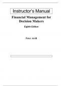 Financial Management for Decision Makers 8e Peter Atrill (Solution Manual)