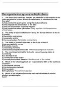 Exam 4 Questions Chapter 24: Structure and Function of the Reproductive Systems MULTIPLE CHOICE