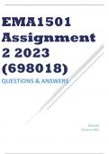 EMA1501 Assignment 2 2023 (698018)