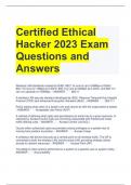 Certified Ethical Hacker 2023 Exam Questions and Answers