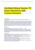 Certified Ethical Hacker TC Exam Questions with Correct Answers 
