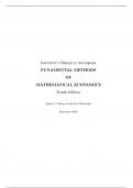 Fundamental Methods of Mathematical Economics 4e Kevin Wainwright,  Alpha Chiang (Solution Manual)