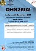OHS2602 Assignment 2 (COMPLETE ANSWERS) Semester 1 2024 - DUE March 2024