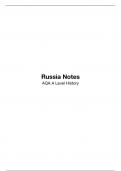 AQA A Level History Component 2N (Bolshevik and Stalinist Russia) Summary Notes