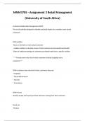 MNM3705 - Assignment 3 Retail Managment 2024 (University of South Africa)
