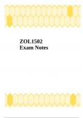 ZOL1502 Exam Notes
