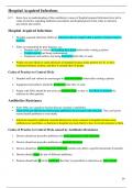 A Level Biology - Hospital Acquired Infections Notes