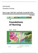 Test Bank - Foundations of Nursing, 8th Edition (Cooper, 2019), Chapter 1-41 | All Chapters