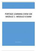 PORTAGE LEARNING CHEM 104 MODULE 1 –MODULE 6 EXAM Compiled