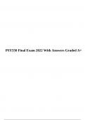 PSY550 Final Exam 2022 With Correct Answers Graded A+