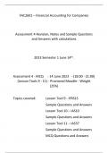 FAC2601 - Assessment 4 Summary and Sample MCQ Questions and Answers