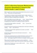 CWEA Collection Systems Maintenance (Practice Questions & Answers For CWEA Grade 1 and 2 Tests)