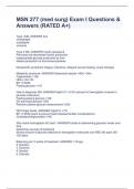 MSN 277 (med surg) Exam I Questions & Answers (RATED A+)