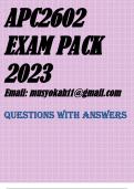 APC2603 EXAM PACK 2023