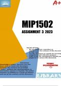 MIP1502 Assignment 3 (COMPLETE ANSWERS) 2023 (787060) - DUE 4 July 2023