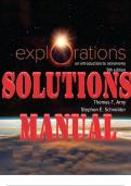 Explorations: Introduction to Astronomy 9th Edition by Thomas Arny & Stephen Schneider. ISBN 9781260569896. SOLUTIONS MANUAL (Complete 18 Chapters).