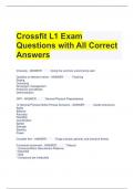 Bundle For Crossfit Exam Questions and Correct Answers