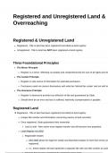 Registered and Unregistered Land & Overreaching