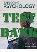 TEST BANK for Exploring Social Psychology 12th Edition by David G. Myers & Nathan DeWall. ISBN 9781319429805. (All 15 Chapters).