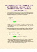 ATI PHARMACOLOGY CMS PRACTICE EXAM FORM B| 2023/ 2024 NEW!!! QUESTIONS AND 100% CORRECT VERIFIED ANSWERS