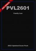 PVL2601 Updated Exam Pack (2023) Oct/Nov - Family Law [A+]