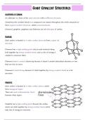 AS Chemistry - 3.1.3 Bonding: Giant Covalent Structures