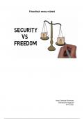 Filosofisch essay verhouding tussen veiligheid en vrijheid