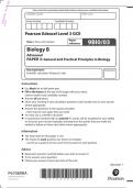 Edexcel A Level 2022 Biology B PAPER 3: General and Practical Principles in Biology