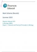 Edexcel A Level 2022 Biology B PAPER 3: General and Practical Principles in Biology Mark Scheme