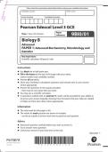 Edexcel A Level 2022 Biology B PAPER 1: Advanced Biochemistry, Microbiology and Genetics