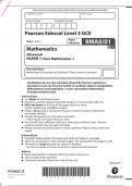 	Edexcel A Level 2022 PAPER 1: Pure Mathematics 1
