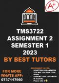 TMS3722 Assignment 2 2023 (ANSWERS)