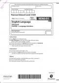 Edexcel A Level 2022 English Language PAPER 1: Language Variation
