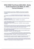 WGU D080 Final Exam 2023-2024 - Study Guide Questions (GLOBAL) & 100% Correct Answers