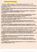 APCO PST1 Study Guide 1. The term "PSAP" stands for "Public Safety Access Point": FALSE 2. Professionalism is defined by who you are, what you do and how others perceive you.: TRUE 3. Ethics involves an individual's personal, professional a