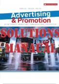 SOLUTIONS MANUAL  for Advertising & Promotion 7th Canadian Edition by Michael Guolla. ISBN-10 : 1260060411. (Complete 19 Chapters)