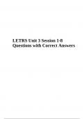 LETRS Unit 3 Session 1-8 Questions with Correct Answers Graded A+ (2023/2024)