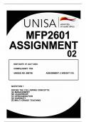 MFP2601 ASSIGNMENT 02 2023