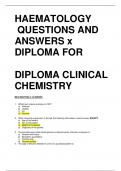 HAEMATOLOGY QUESTIONS AND ANSWERS DIPLOMA IN CLINICAL CHEMISTRY 2023.
