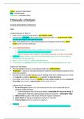 Complete Notes for OCR A Level Religious Studies - Philosophy of Religion