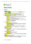Complete Notes for OCR A Level Religious Studies - Philosophy of Religion AND Religion and Ethics