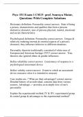 Psyc 331 Exam 1 CSUF- prof. Souraya Matar, Questions With Complete Solutions