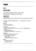 aqa AS HISTORY The Making of Modern Britain, 1951–2007 Component 2S Building a new Britain, 1951–1979 (7041/2S) May 2023 Question Paper